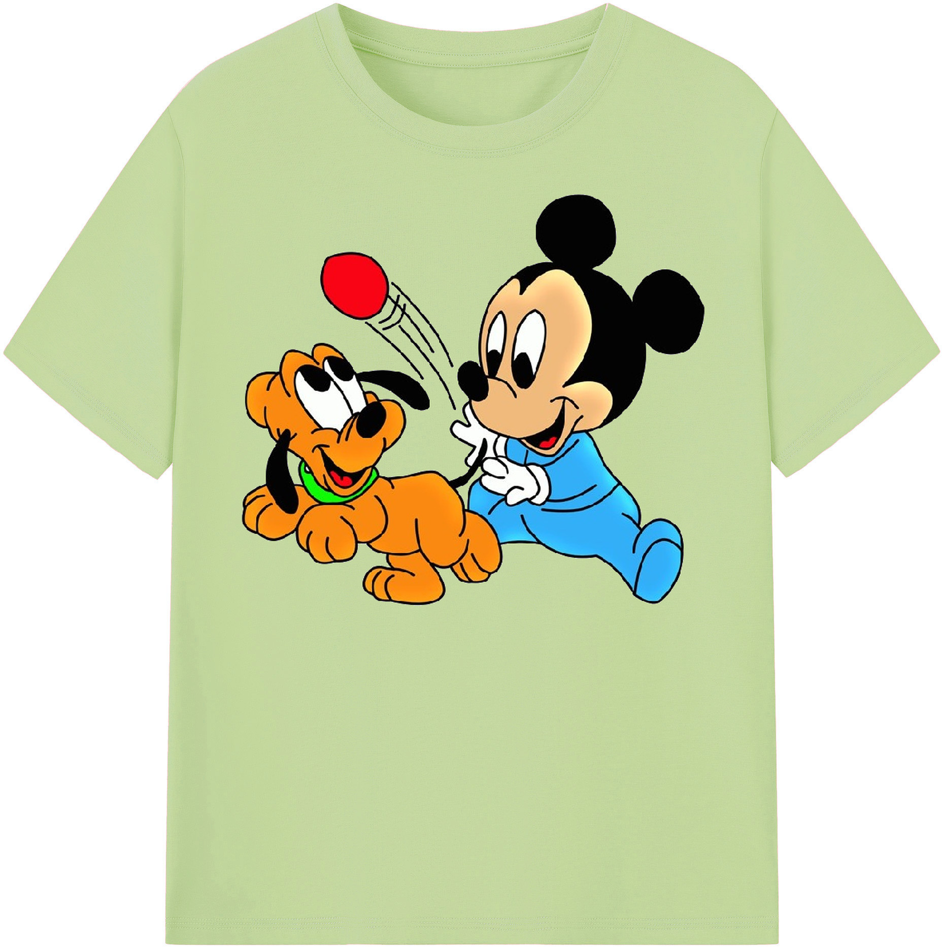 （画像用） ミッキーマウス Mickey Mouse 綿100％半袖Tシャツ（フロントプリント）